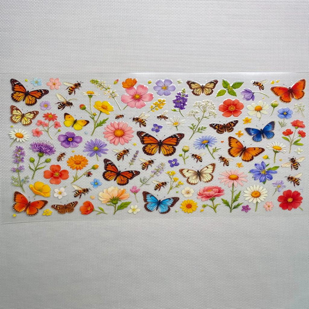 16oz UVDTF Cup Wraps, Animal ,Butterfly