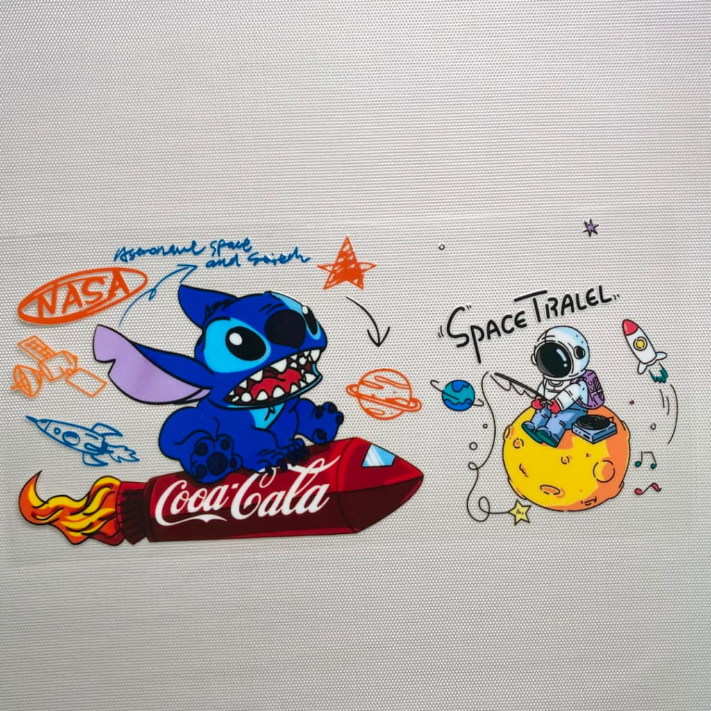 16oz UVDTF Cup Wraps, Cartoon ,Stitch