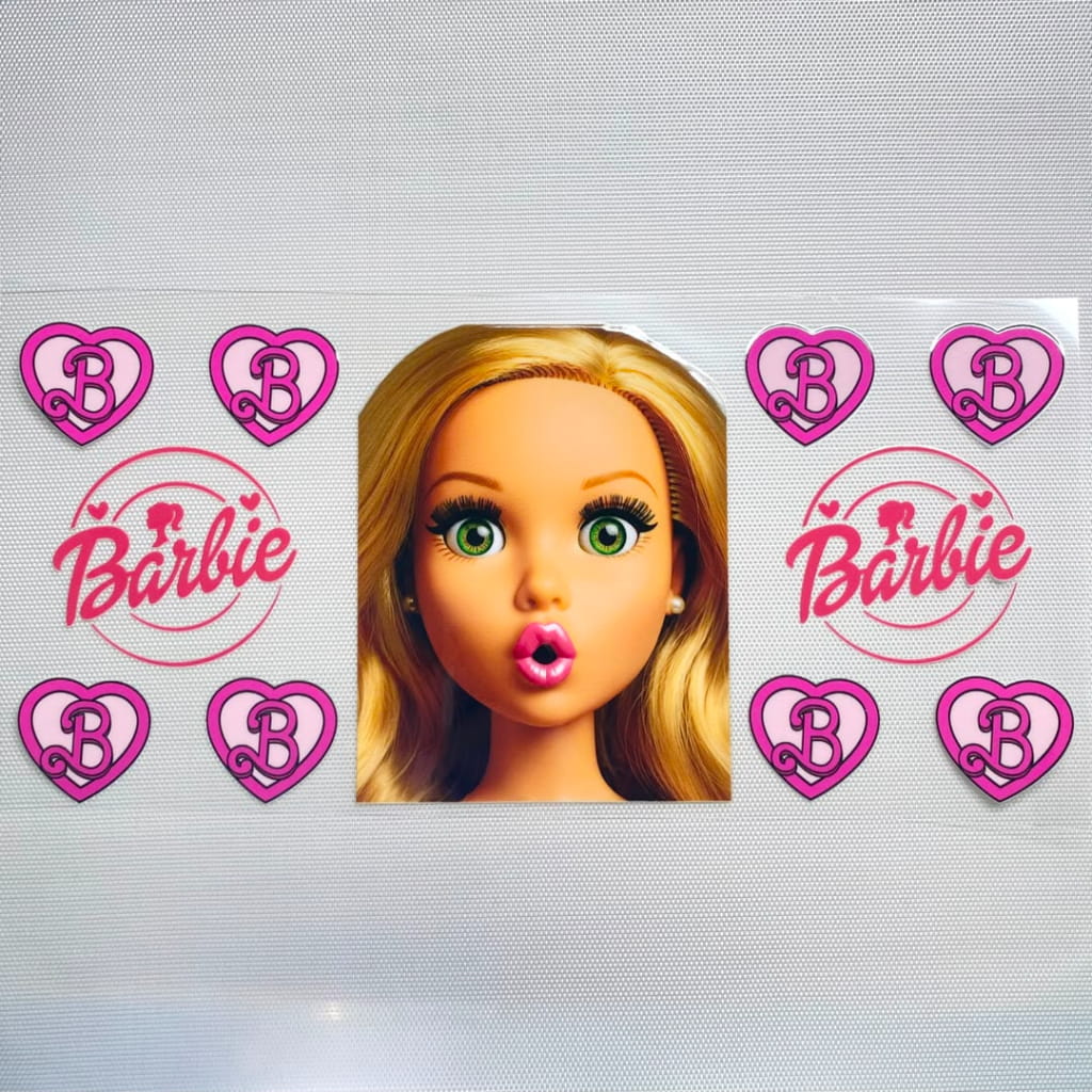 16oz UVDTF Cup Wraps, Cartoon , Barbie