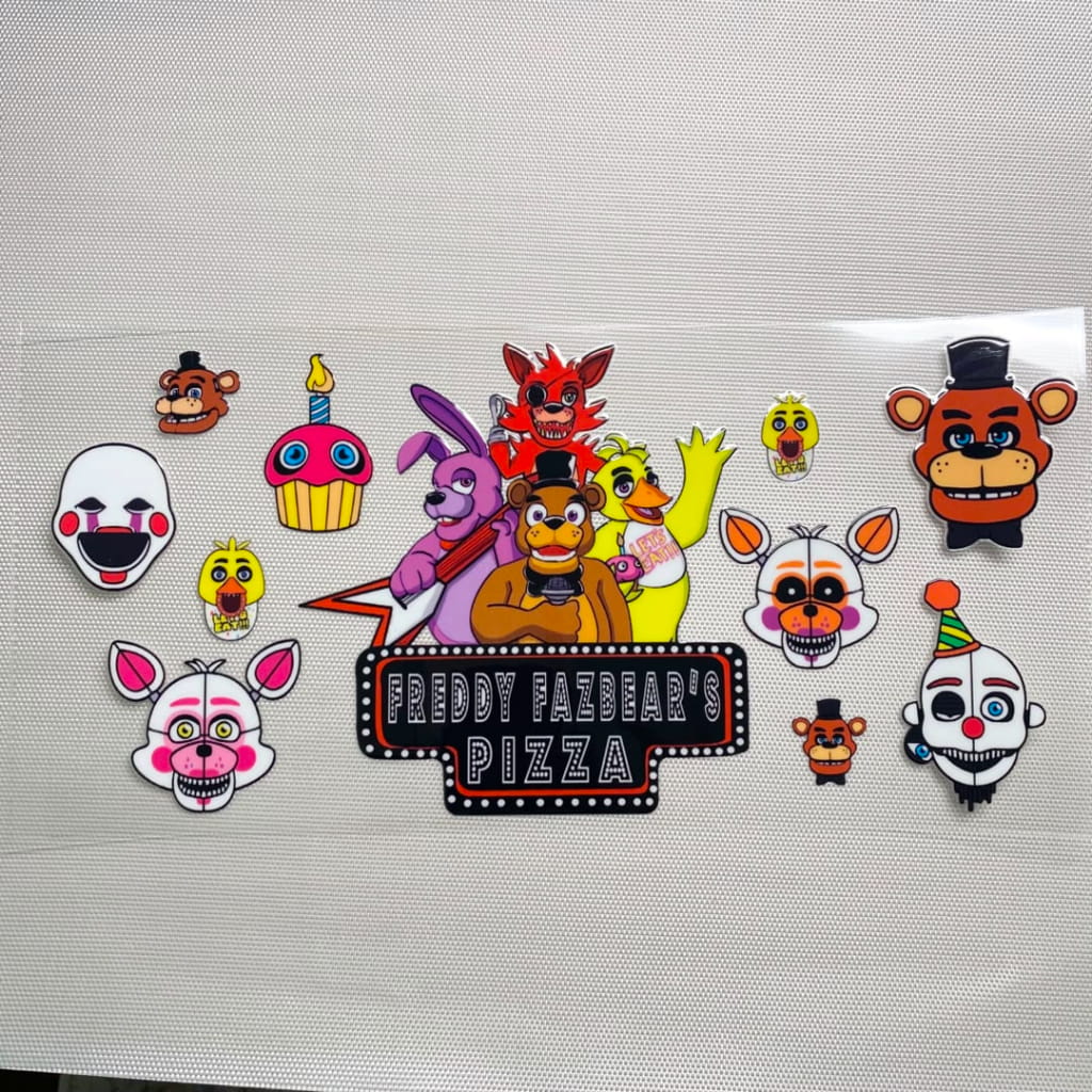 16oz UVDTF Cup Wraps, Cartoon ,Five Nights at Freddy