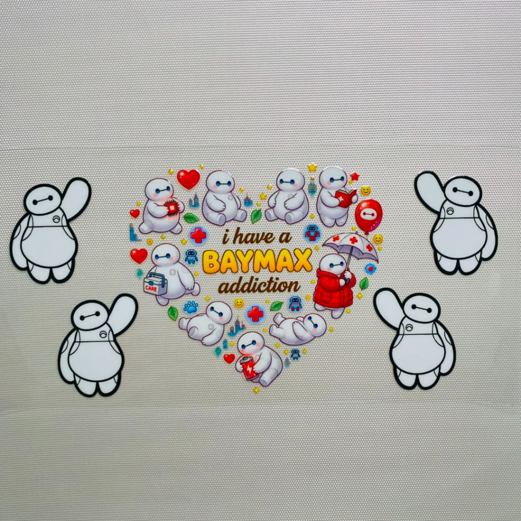 16oz UVDTF Cup Wraps, Cartoon ,Baymax