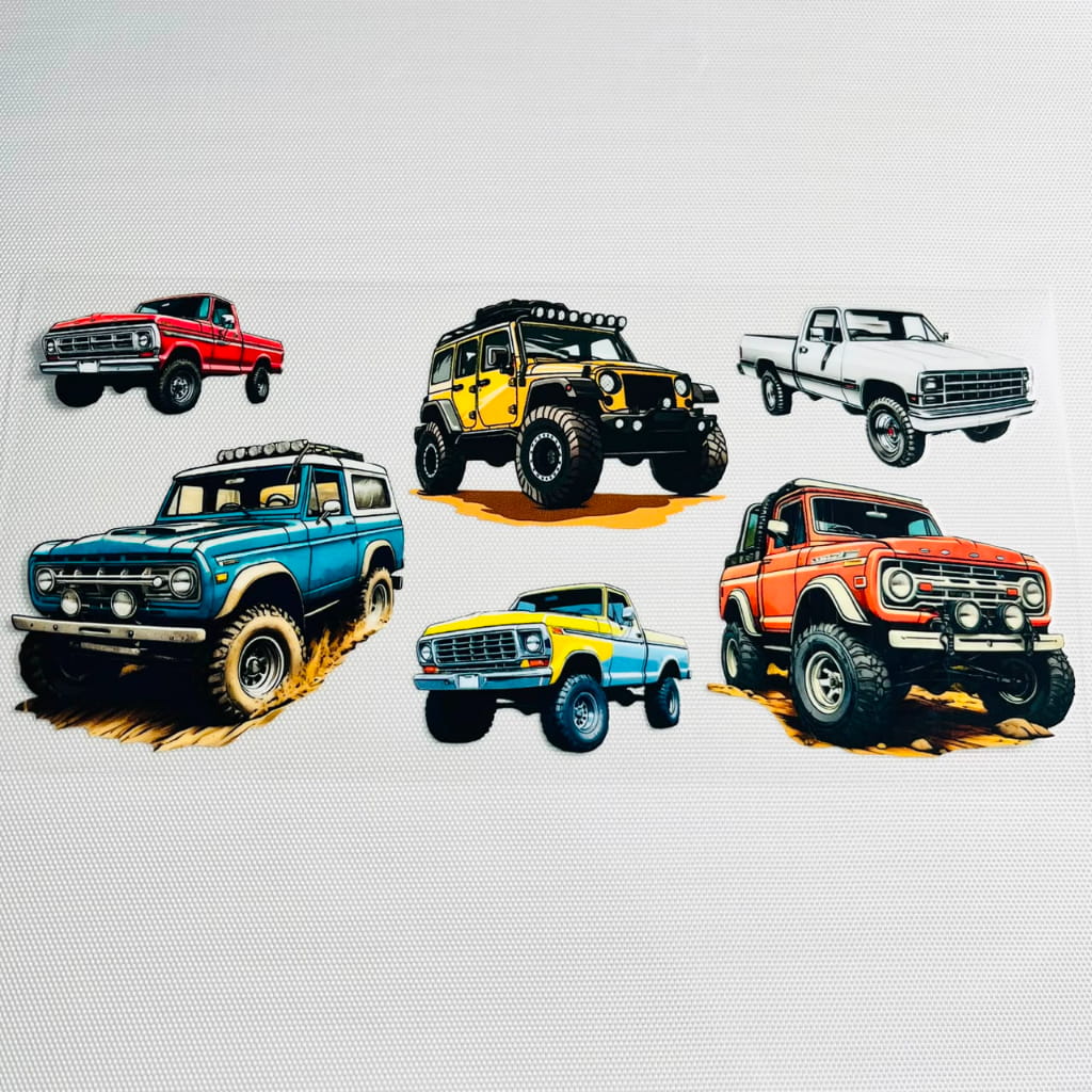 16oz UVDTF Cup Wraps, Jeep Cars
