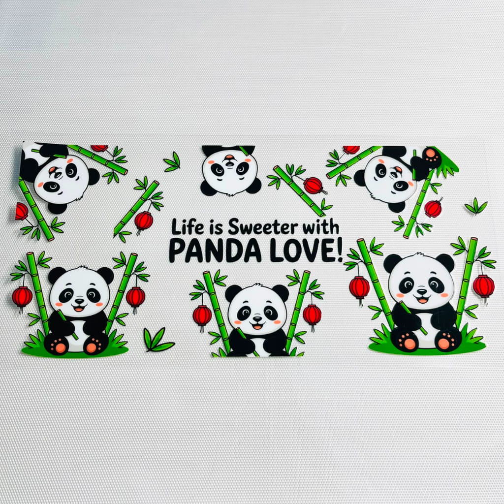 16oz UVDTF Cup Wraps,Animals ,Panda