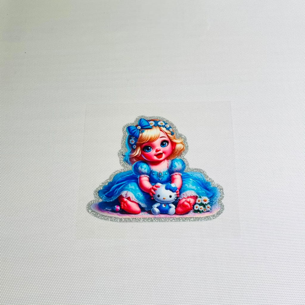 4inch Decals Shiny Glitter Cup Wraps, Water Proof,Cartoon ,Princess ,Cinderella