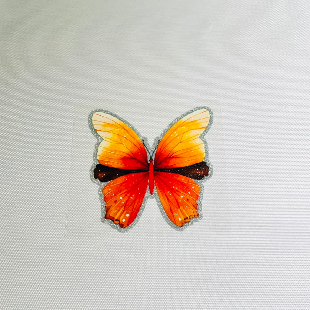 4inch Decals Shiny Glitter Cup Wraps, Water Proof, Butterfly