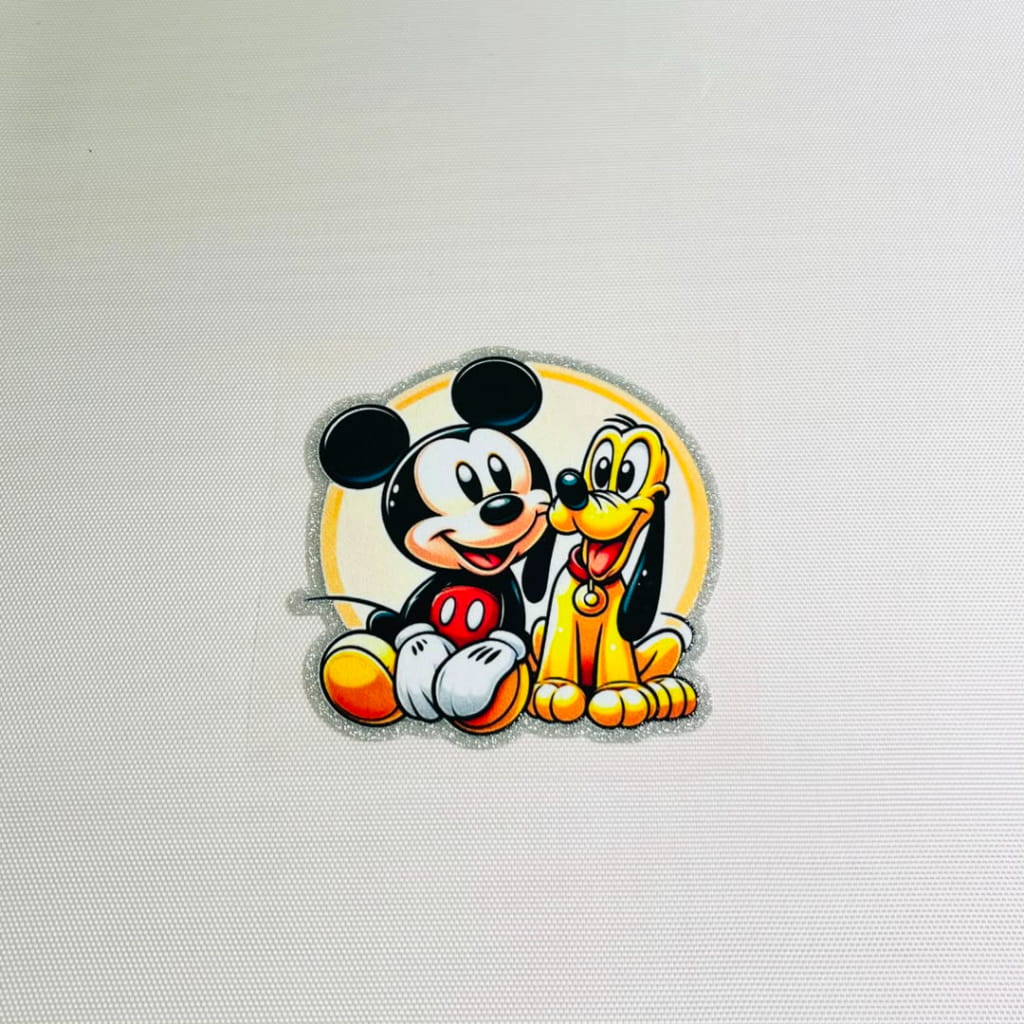 4inch Decals Shiny Glitter Cup Wraps, Water Proof,Cartoon ,Micky And Minnie
