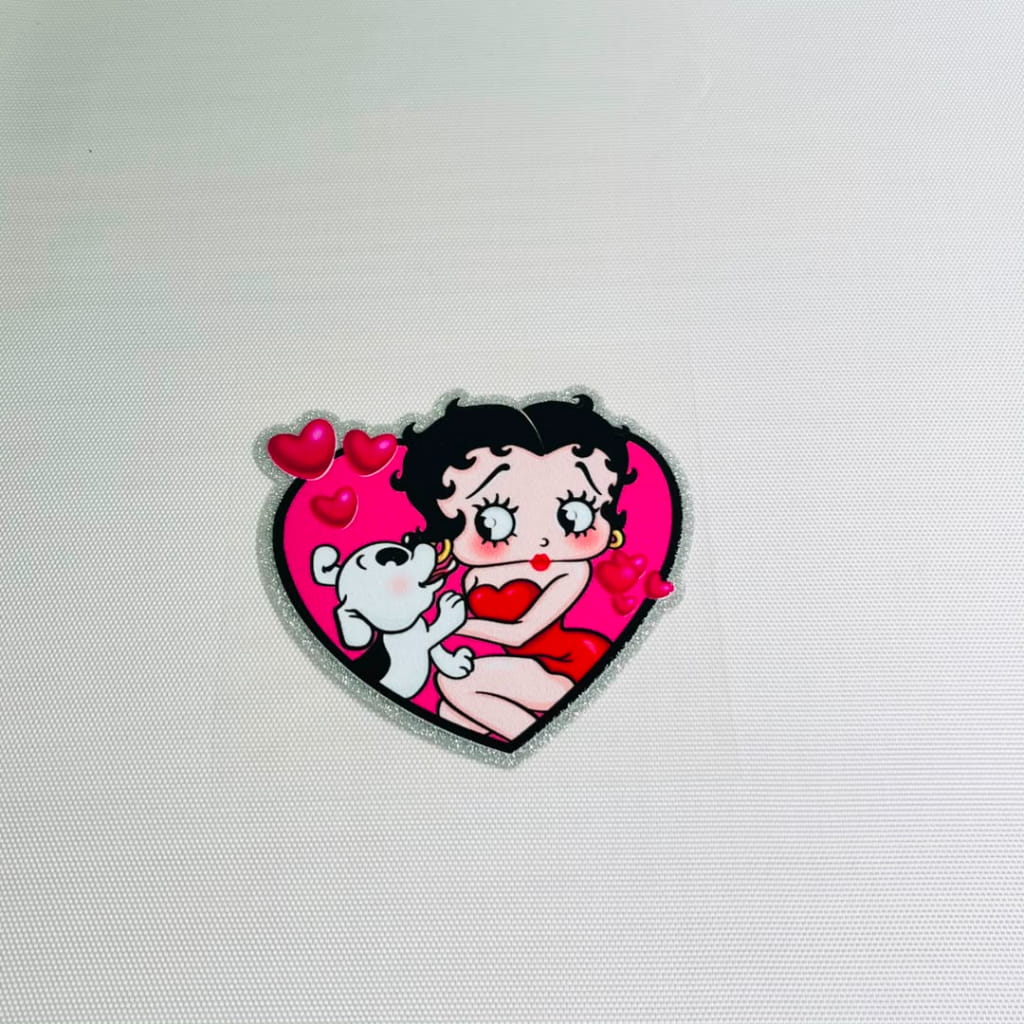 4inch Decals Shiny Glitter Cup Wraps, Water Proof, Betty Boop