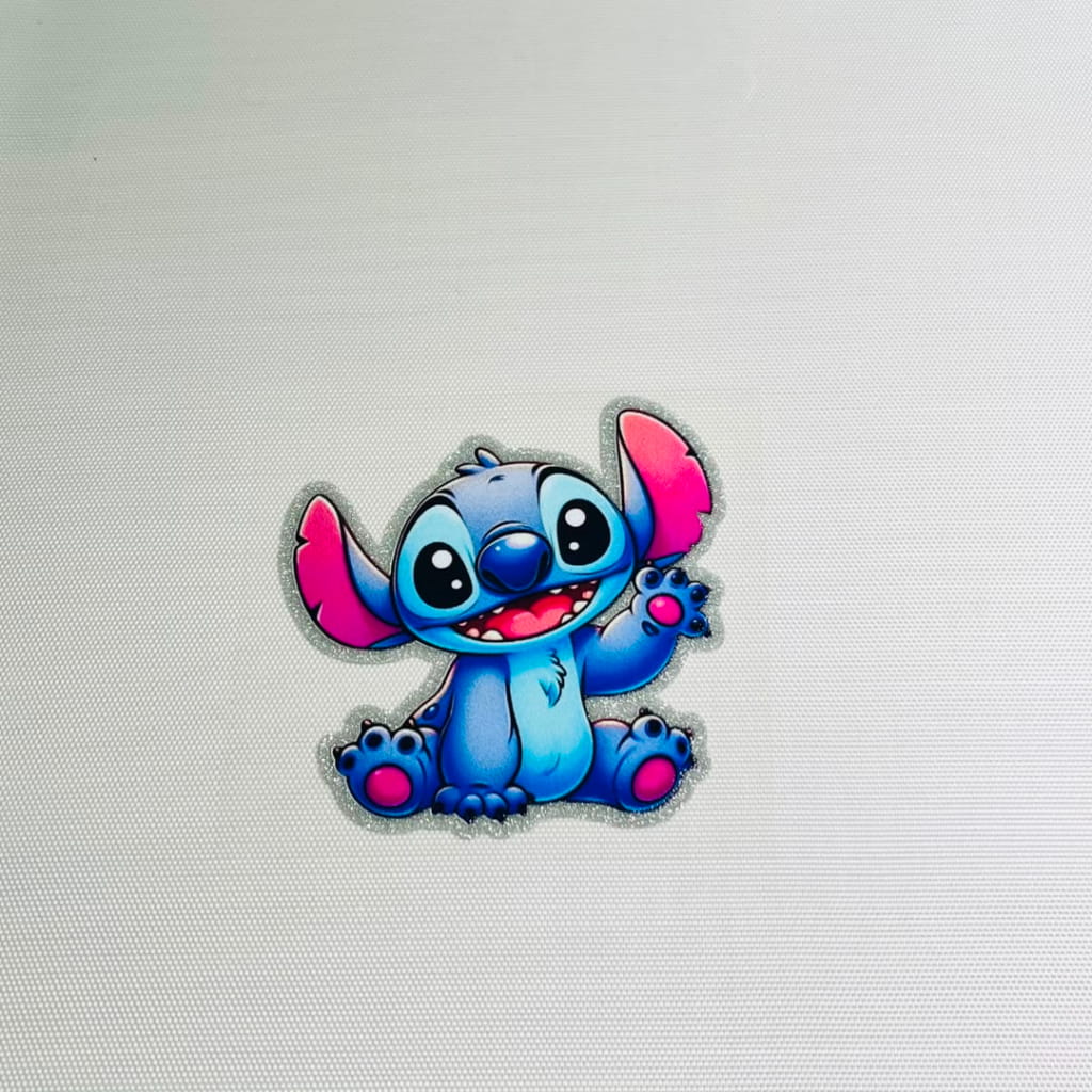 4inch Decals Shiny Glitter Cup Wraps, Water Proof,Cartoon ,Stitch