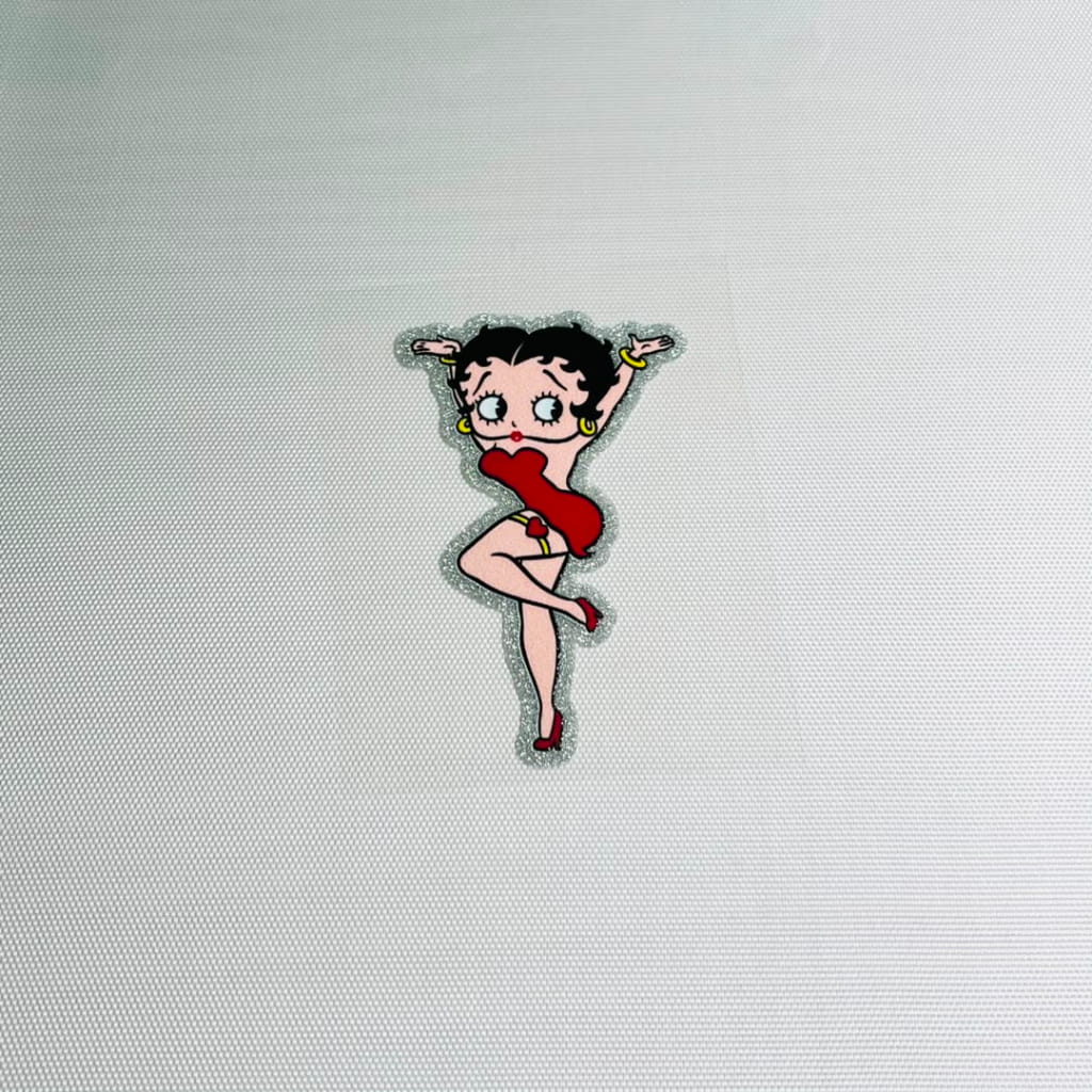 4inch Decals Shiny Glitter Cup Wraps, Water Proof, Betty Boop