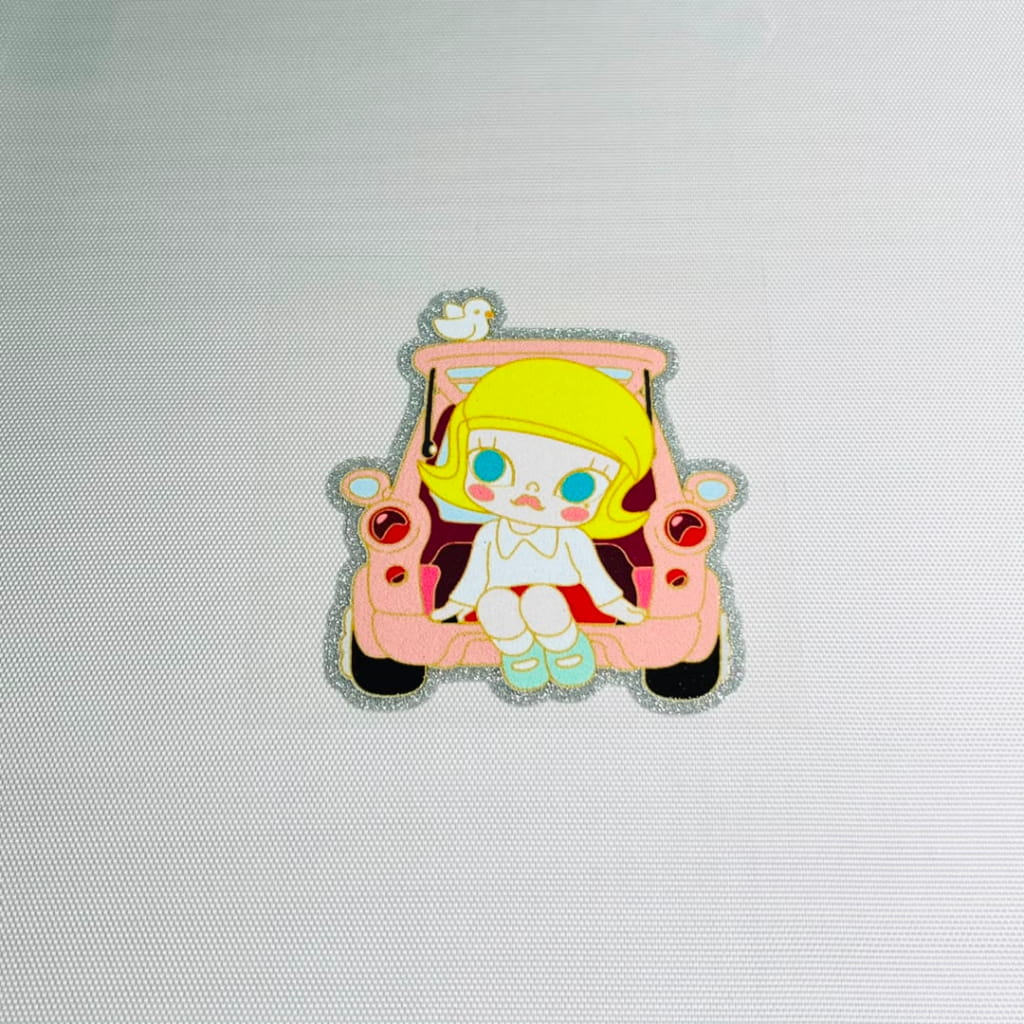 4inch Decals Shiny Glitter Cup Wraps, Water Proof, Cartoon, Pop Mart Molly