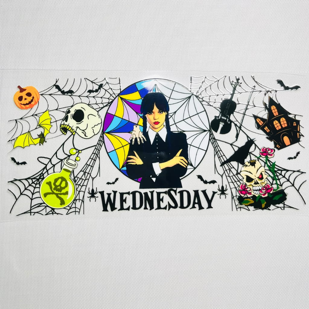 16oz UVDTF Cup Wraps,Halloween, Horroible, Wednesday