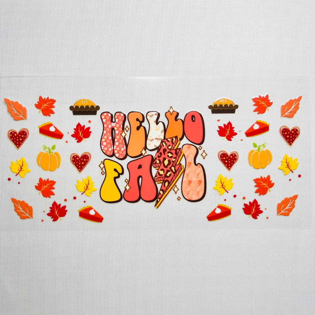 16oz UVDTF Cup Wraps,Cartoon , Fall & Autumn Vibes