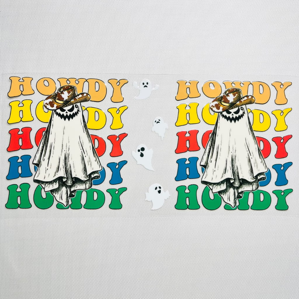16oz UVDTF Cup Wraps,Halloween, Horroible ,Ghost ,Howdy