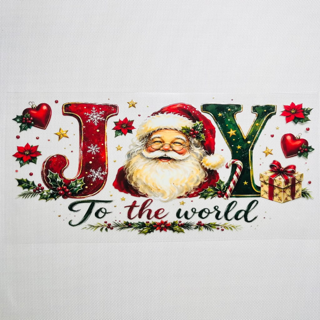 16oz UVDTF Cup Wraps, Christmas Vibes ,Santa Claus