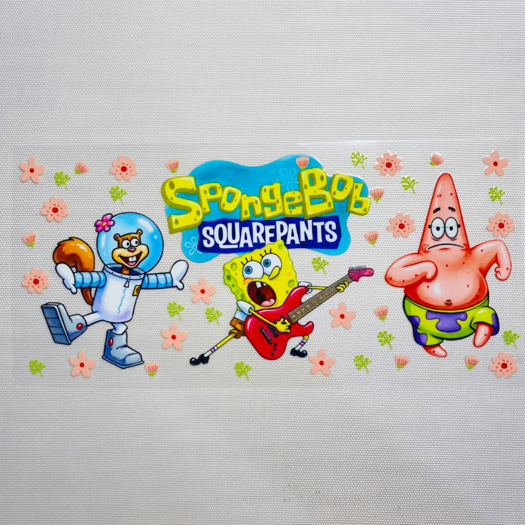 16oz UVDTF Cup Wraps, Cartoon , Spongebob