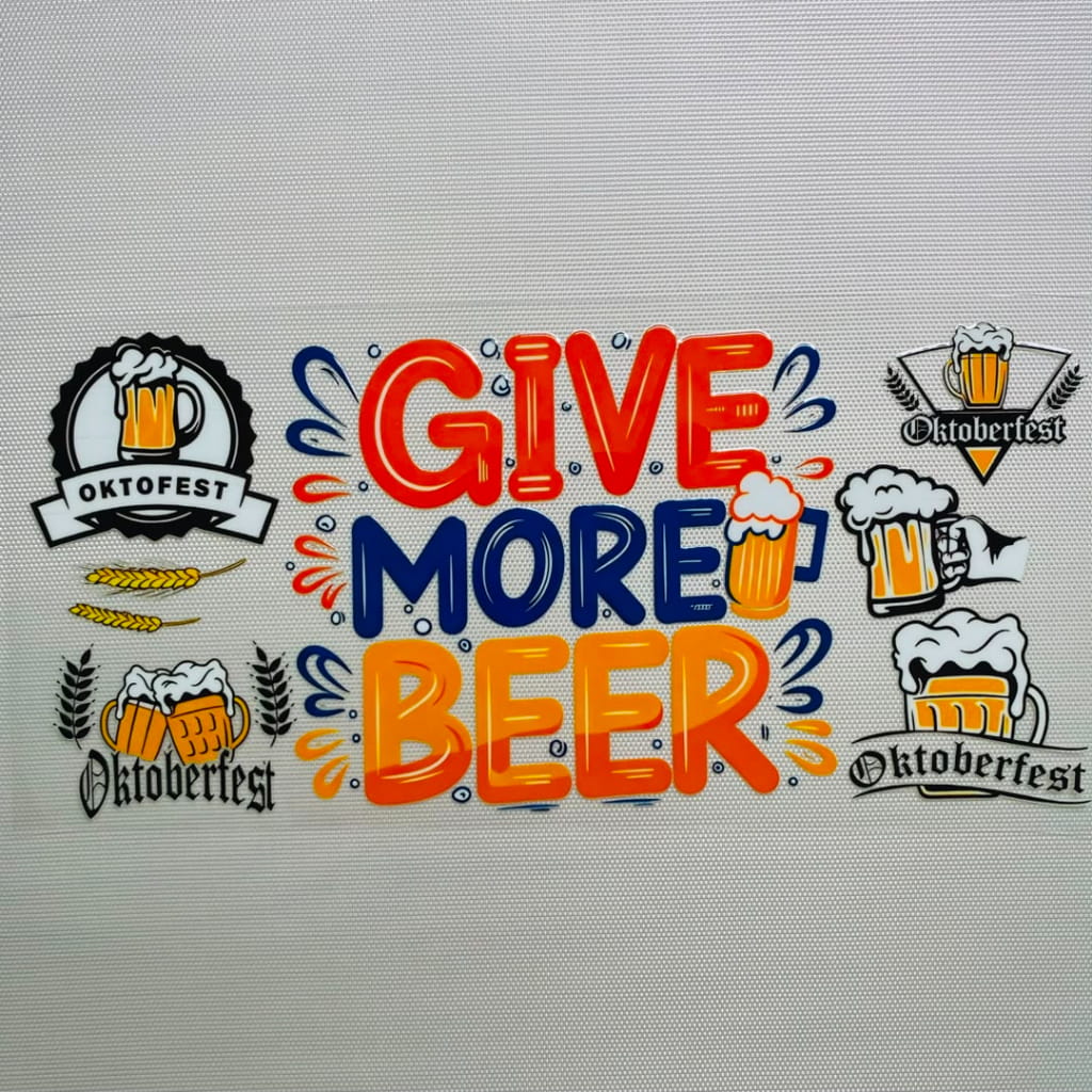16oz UVDTF Cup Wraps,Drinking Beer