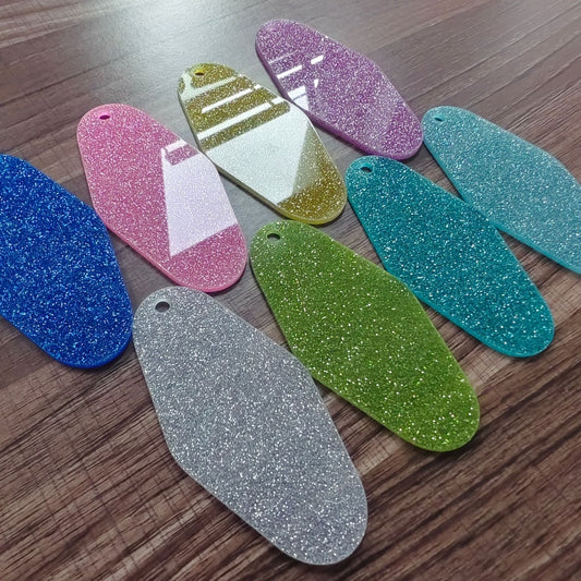 Glitter/Shiny Hotel Tags/ Keys With Keychains