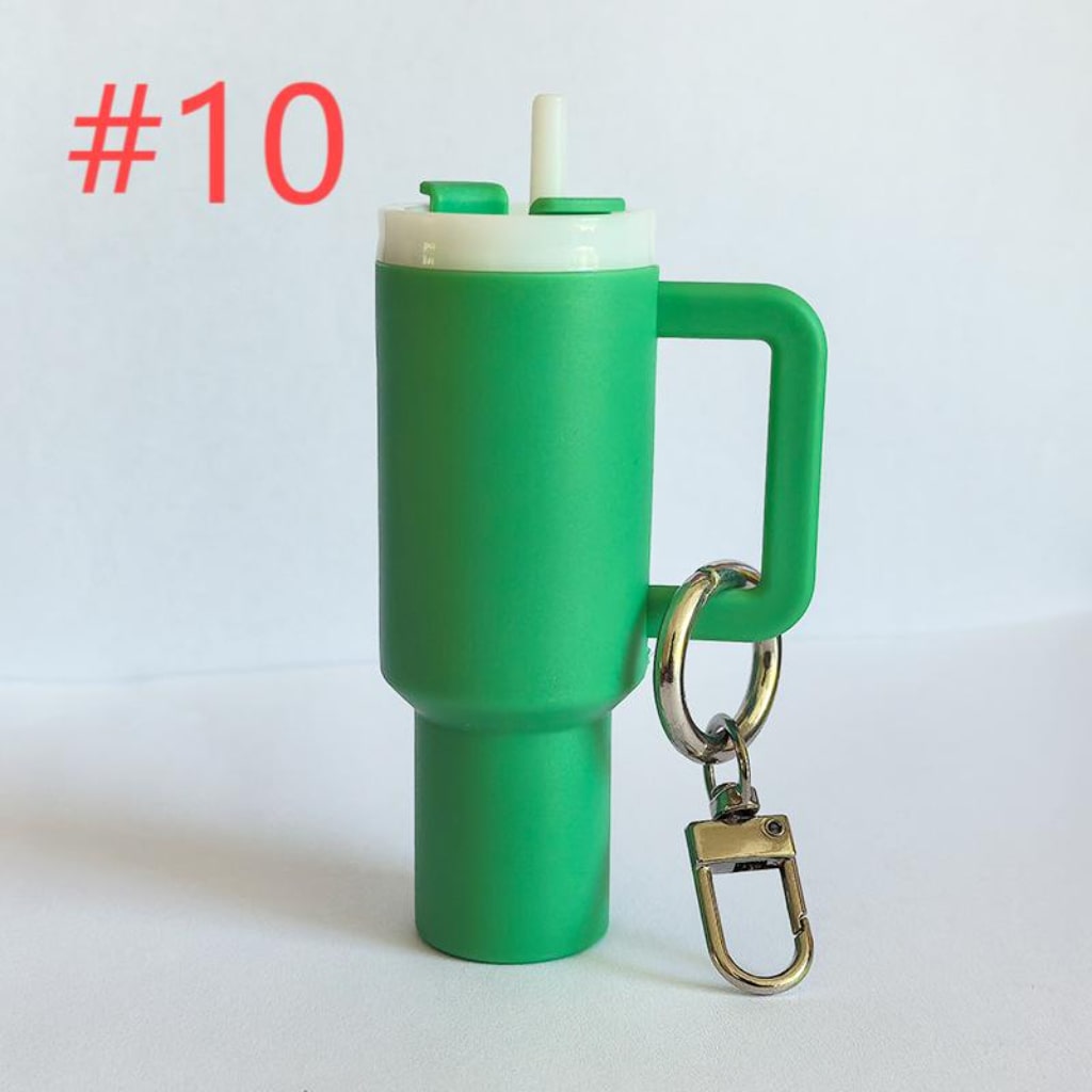 Mini Stainly Tumbler Cup keychains,Solid Color