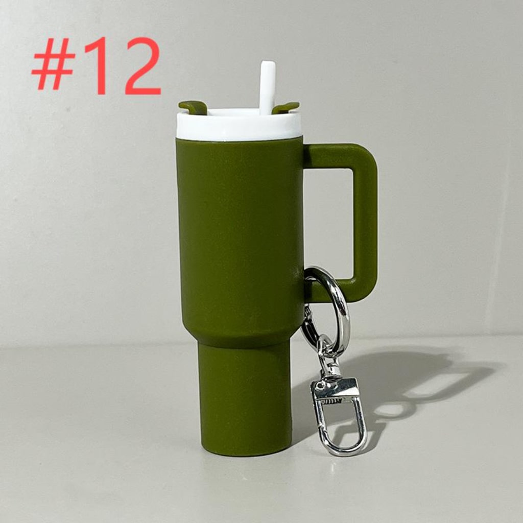Mini Stainly Tumbler Cup keychains,Solid Color