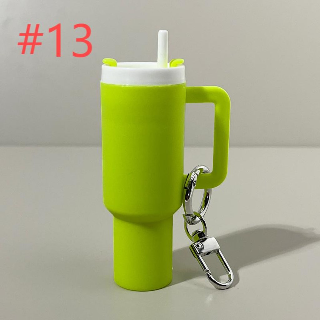 Mini Stainly Tumbler Cup keychains,Solid Color