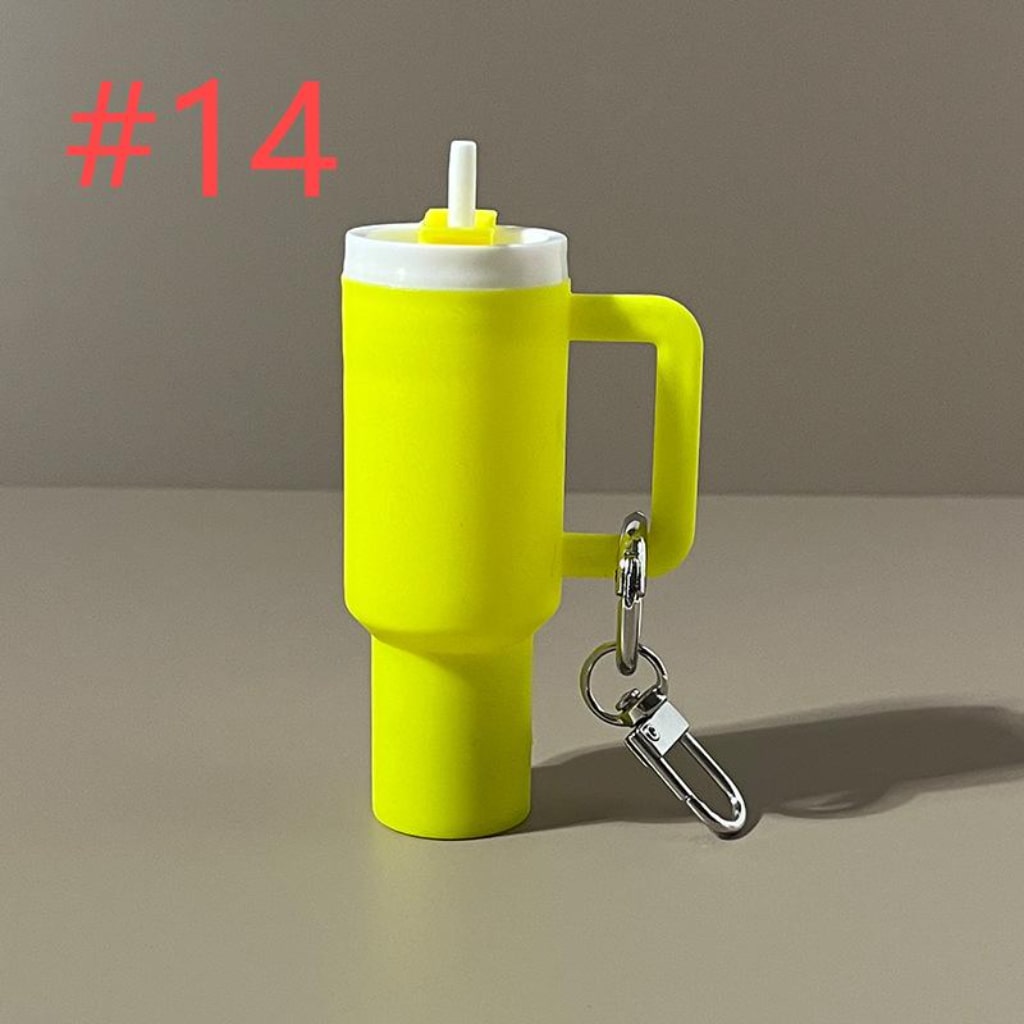 Mini Stainly Tumbler Cup keychains,Solid Color
