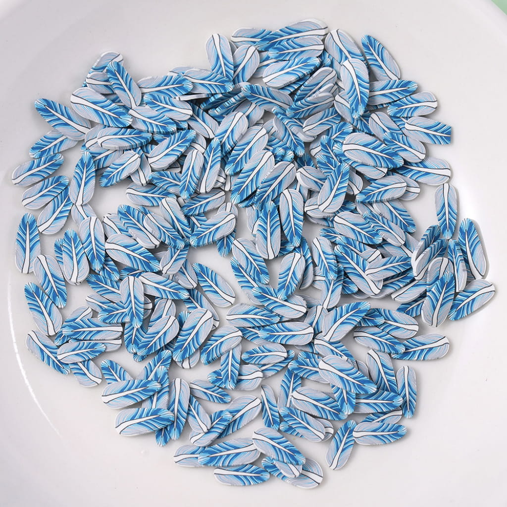 Feather And Leaf Clay Beads
