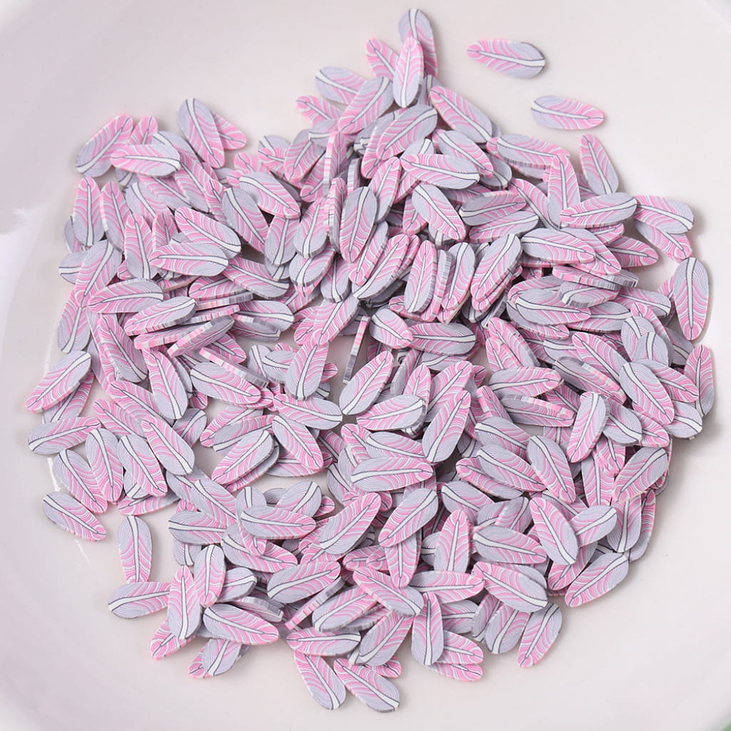 Feather And Leaf Clay Beads