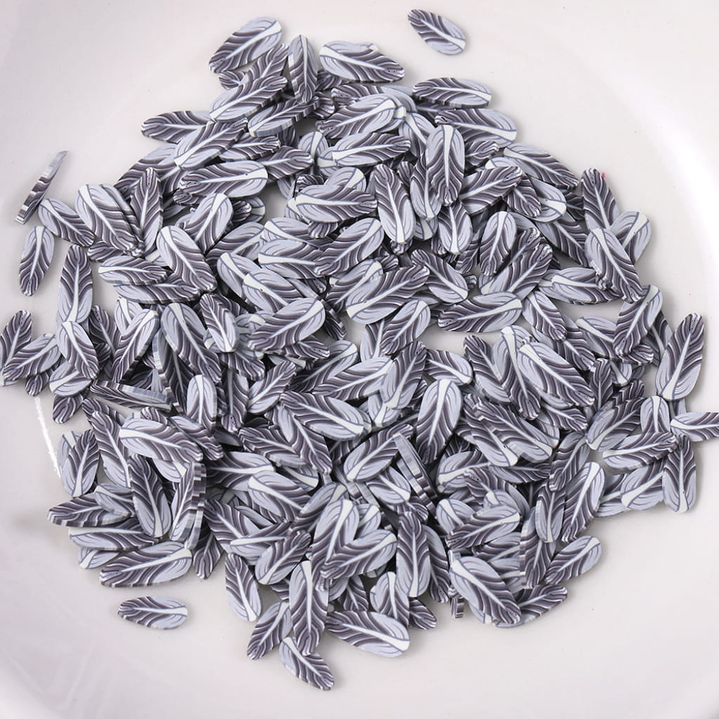 Feather And Leaf Clay Beads