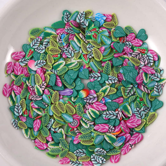 Feather And Leaf Clay Beads