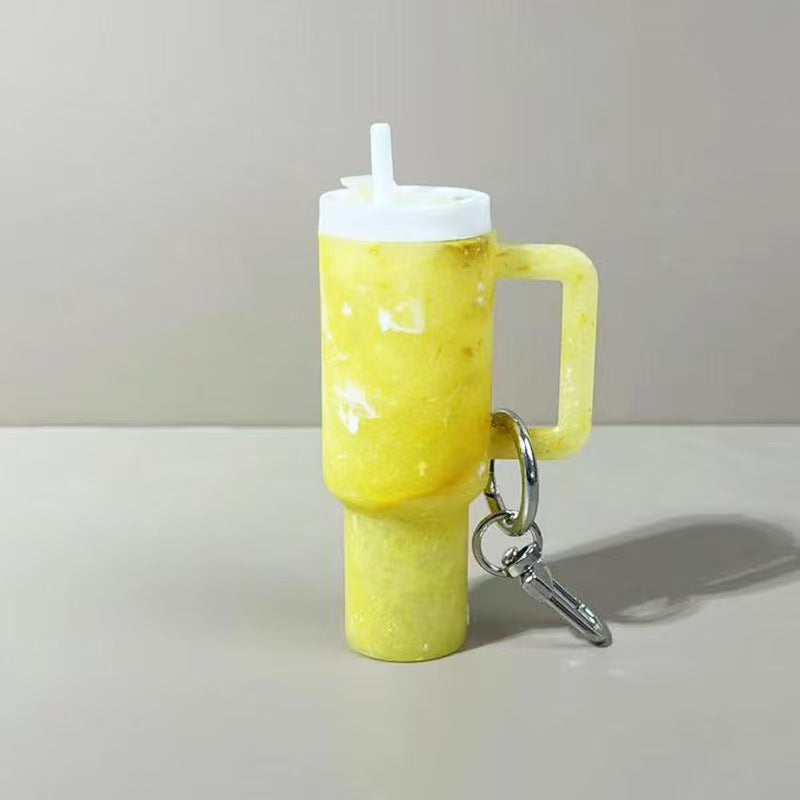 Mini Stainly Tumbler Cup keychains,Marble colors