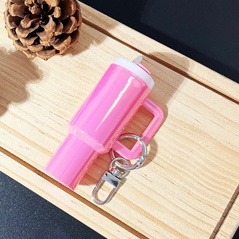 Mini Stainly Tumbler Cup keychains,Holographic Colors