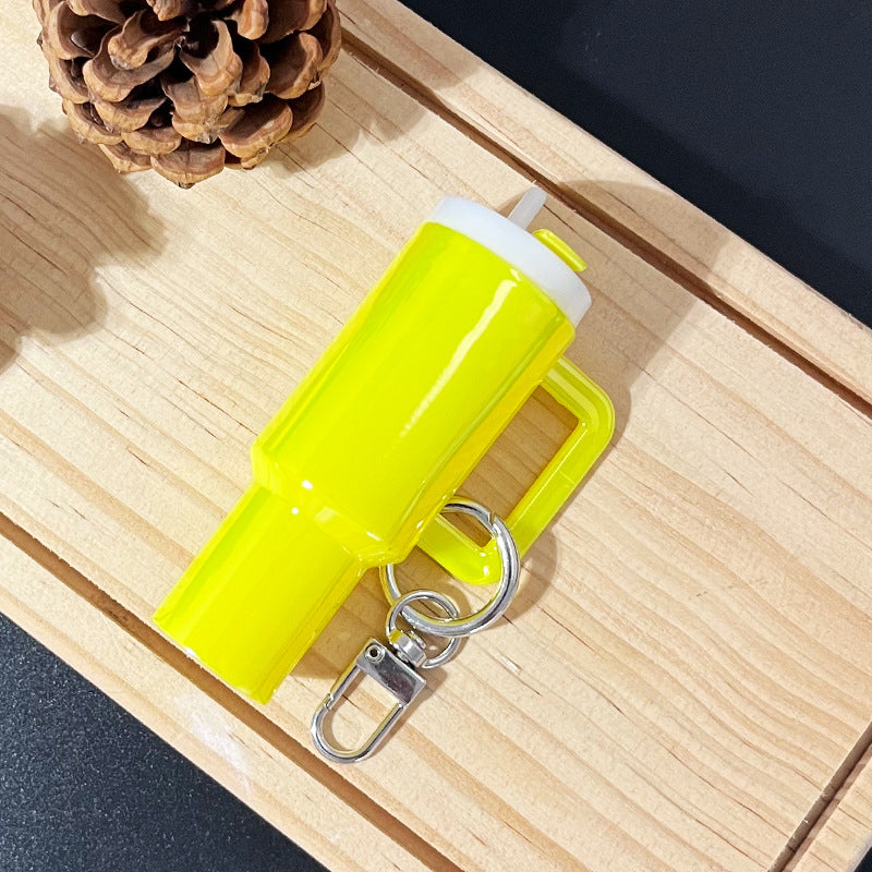 Mini Stainly Tumbler Cup keychains,Holographic Colors