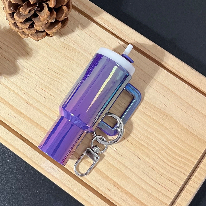 Mini Stainly Tumbler Cup keychains,Holographic Colors