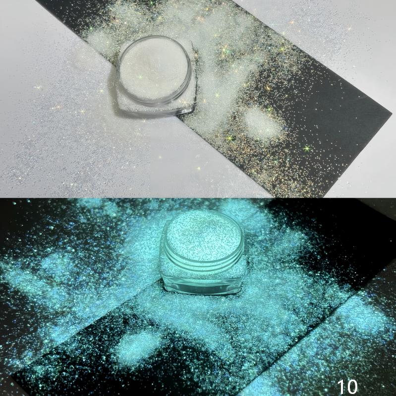 Glow-in-the-dark fine glitter powder for snowgloble , DIY phone case, resin crafts, craft supplies, gold glitter powder