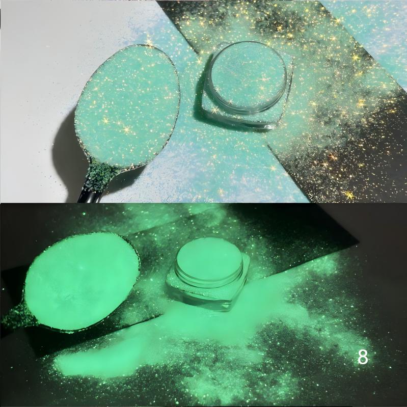 Glow-in-the-dark fine glitter powder for snowgloble , DIY phone case, resin crafts, craft supplies, gold glitter powder