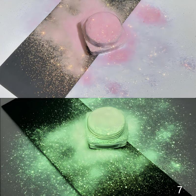 Glow-in-the-dark fine glitter powder for snowgloble , DIY phone case, resin crafts, craft supplies, gold glitter powder