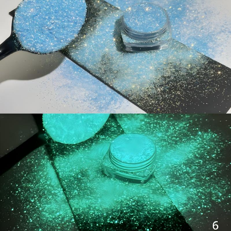 Glow-in-the-dark fine glitter powder for snowgloble , DIY phone case, resin crafts, craft supplies, gold glitter powder