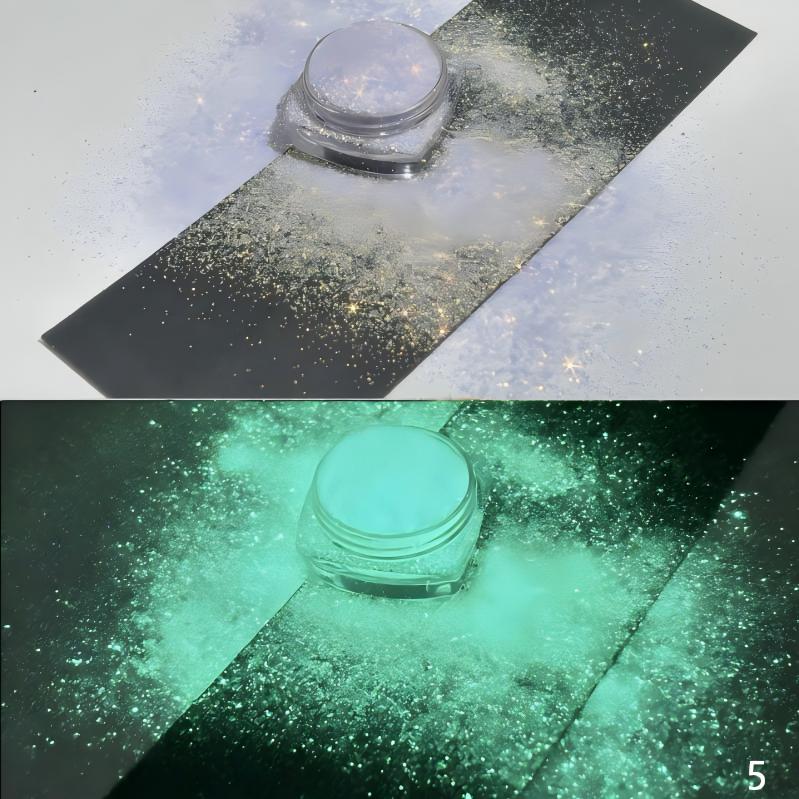 Glow-in-the-dark fine glitter powder for snowgloble , DIY phone case, resin crafts, craft supplies, gold glitter powder
