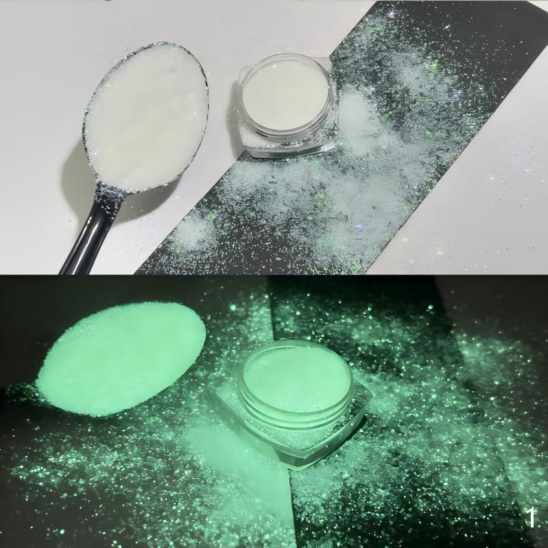Glow-in-the-dark fine glitter powder for snowgloble , DIY phone case, resin crafts, craft supplies, gold glitter powder