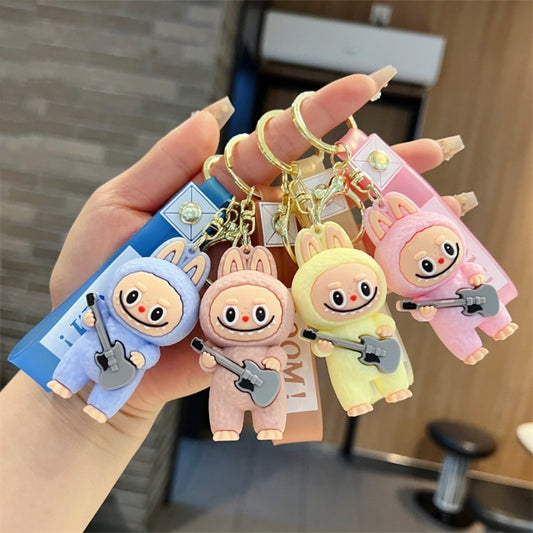Labubu With Guitar Keychains