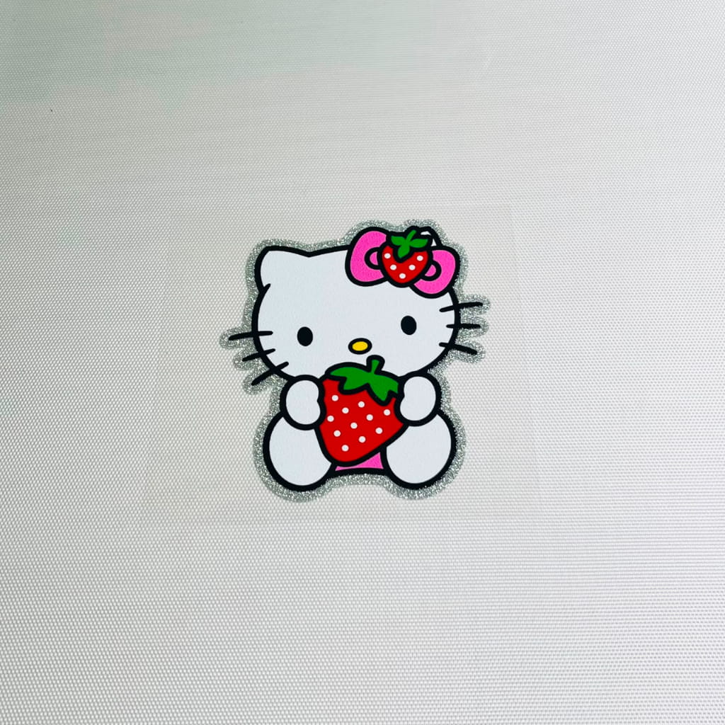 4inch Decals Shiny Glitter Cup Wraps, Water Proof,Cartoon ,Sanrio , Hello Kitty
