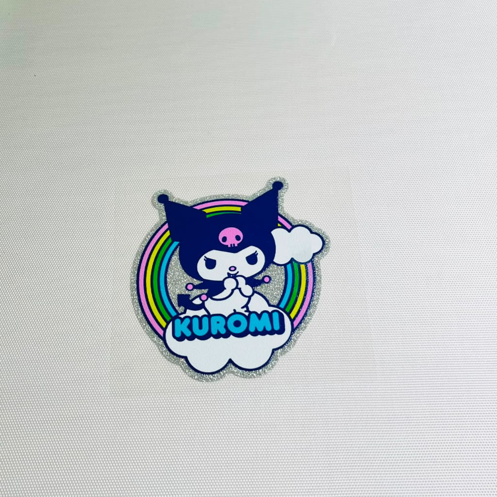 4inch Decals Shiny Glitter Cup Wraps, Water Proof,Cartoon ,Sanrio , Kuromi