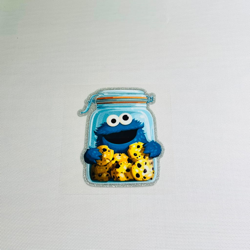4inch Decals Shiny Glitter Cup Wraps, Water Proof, Cartoon， Seamstreet , Cookie Monster