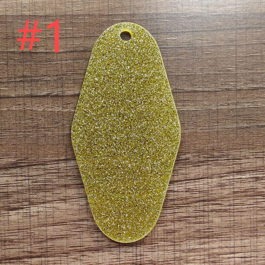 Glitter/Shiny Hotel Tags/ Keys With Keychains
