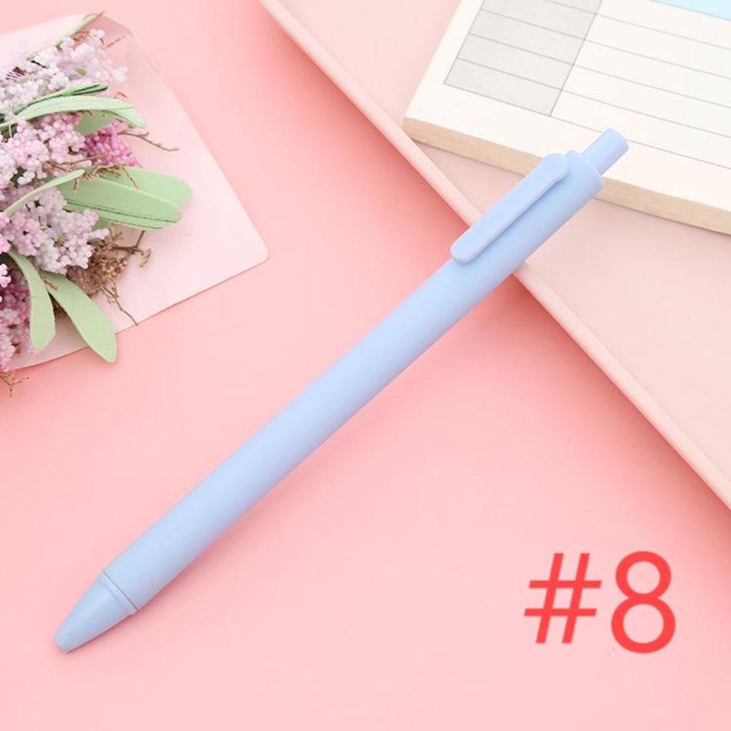 Beadable Solid Plastic Push Pens For Pen Wraps