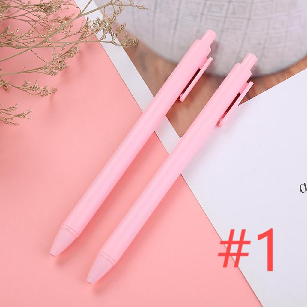 Beadable Solid Plastic Push Pens For Pen Wraps