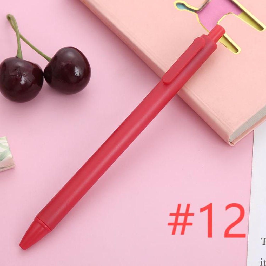 Beadable Solid Plastic Push Pens For Pen Wraps