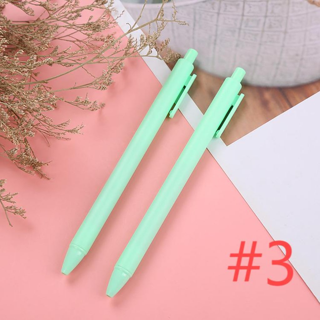 Beadable Solid Plastic Push Pens For Pen Wraps