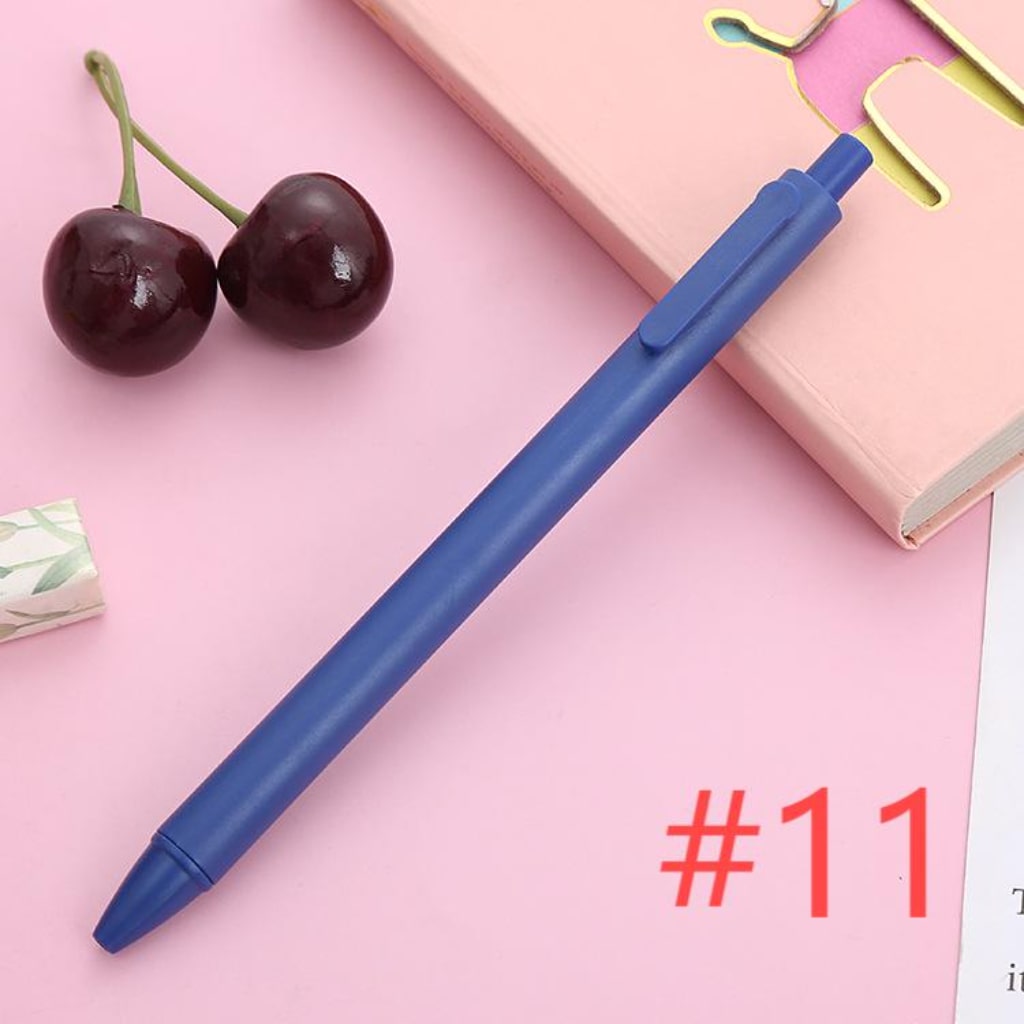 Beadable Solid Plastic Push Pens For Pen Wraps