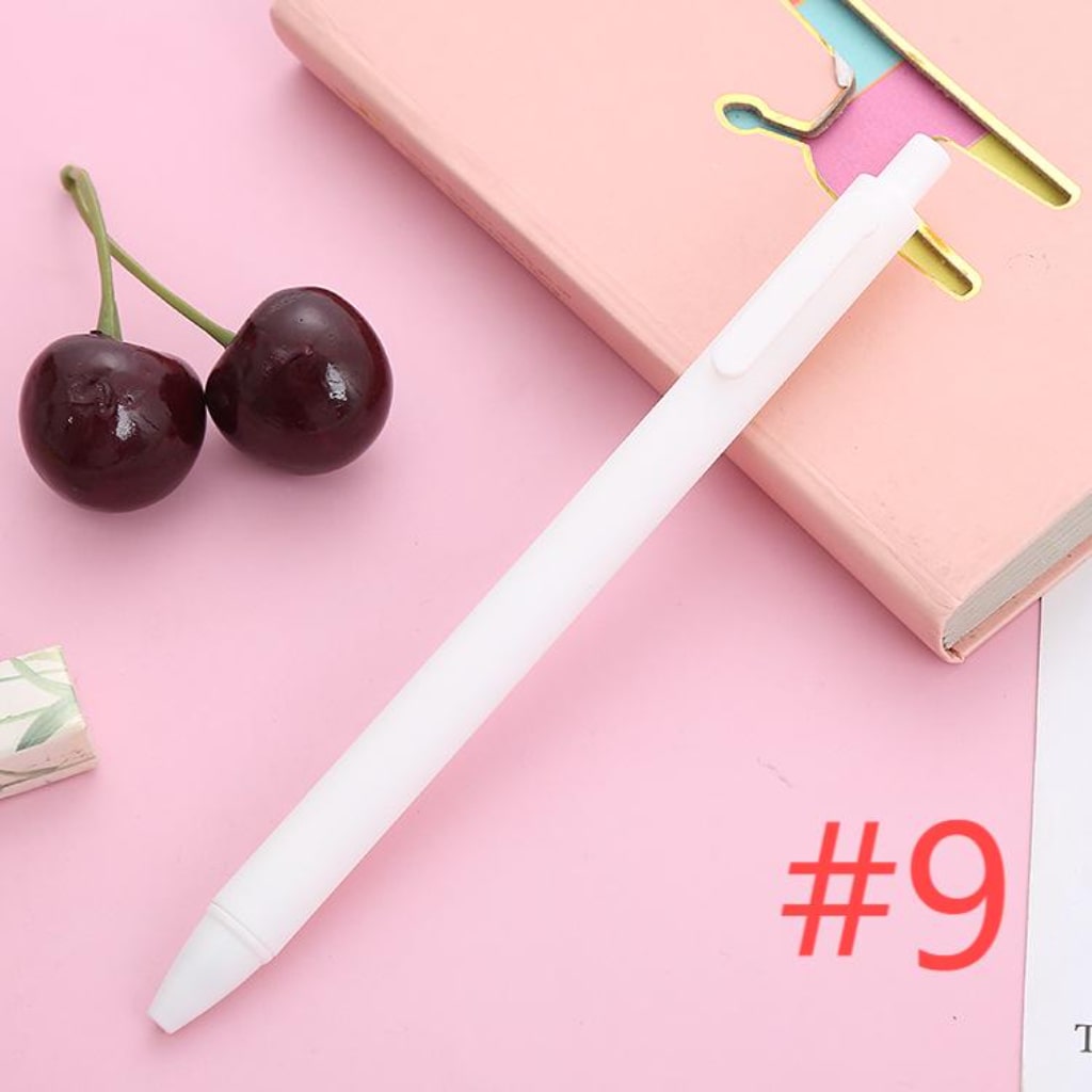 Beadable Solid Plastic Push Pens For Pen Wraps